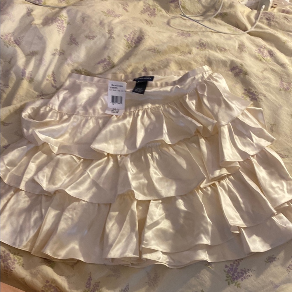 Ralph Lauren Cream Bubble Mini Skirt